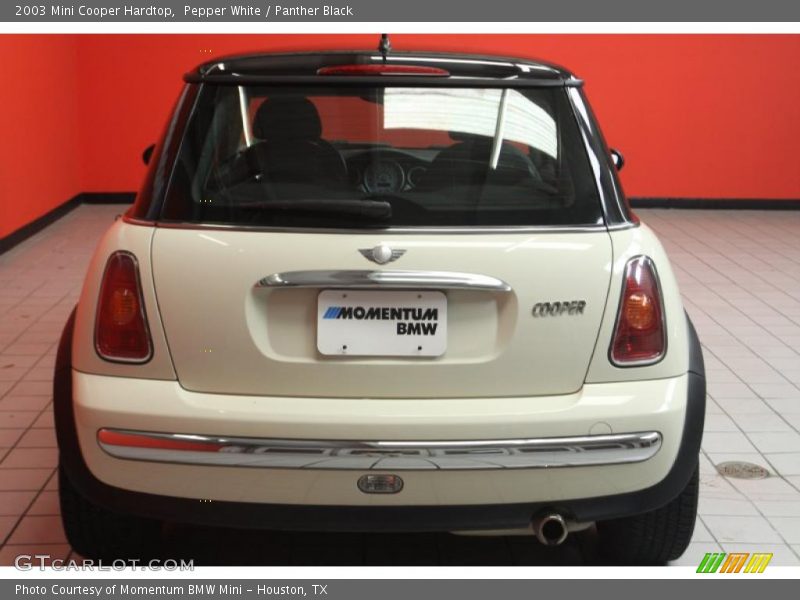 Pepper White / Panther Black 2003 Mini Cooper Hardtop