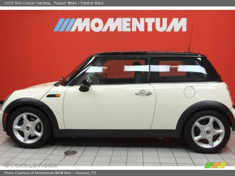 Pepper White / Panther Black 2003 Mini Cooper Hardtop