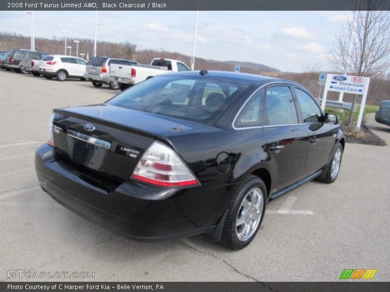 Black Clearcoat / Black 2008 Ford Taurus Limited AWD
