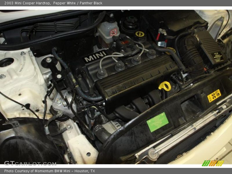 Pepper White / Panther Black 2003 Mini Cooper Hardtop