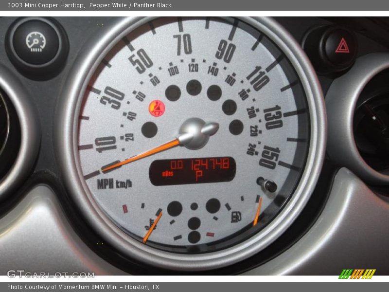 Pepper White / Panther Black 2003 Mini Cooper Hardtop