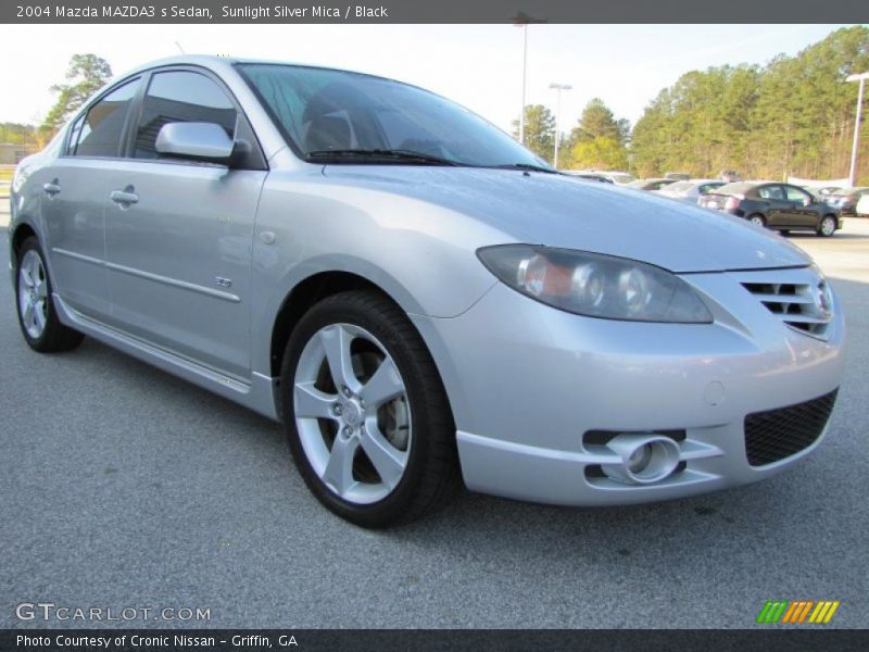 Sunlight Silver Mica / Black 2004 Mazda MAZDA3 s Sedan