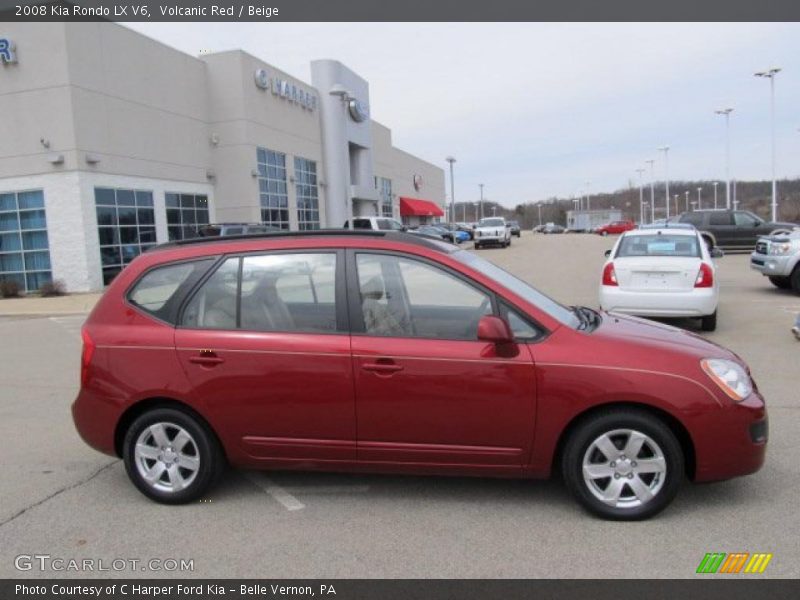 Volcanic Red / Beige 2008 Kia Rondo LX V6