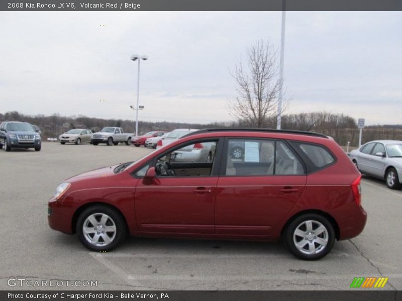 Volcanic Red / Beige 2008 Kia Rondo LX V6