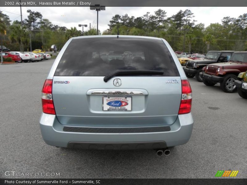 Havasu Blue Metallic / Ebony 2002 Acura MDX