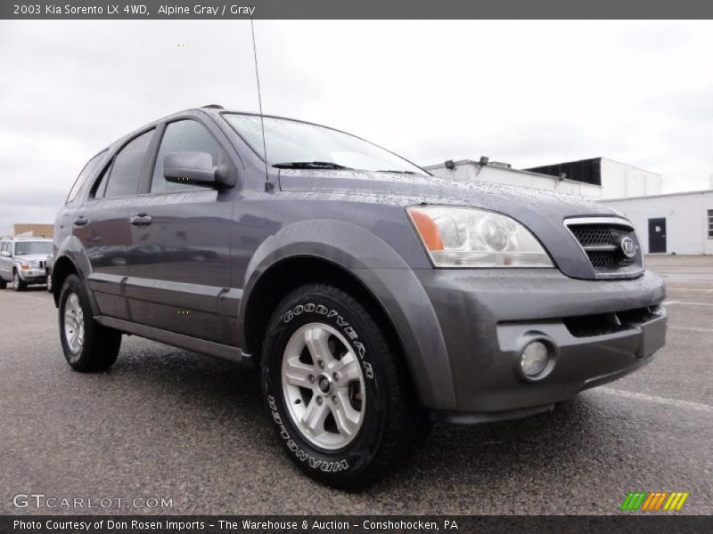 Alpine Gray / Gray 2003 Kia Sorento LX 4WD