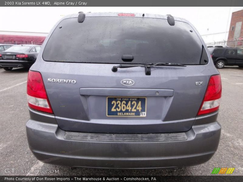 Alpine Gray / Gray 2003 Kia Sorento LX 4WD