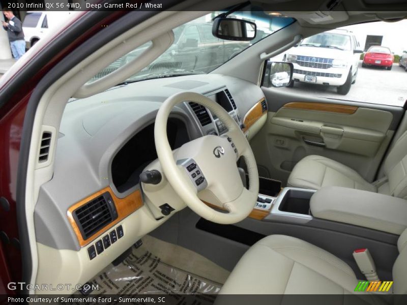 Deep Garnet Red / Wheat 2010 Infiniti QX 56 4WD