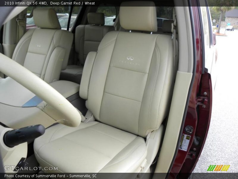 Deep Garnet Red / Wheat 2010 Infiniti QX 56 4WD