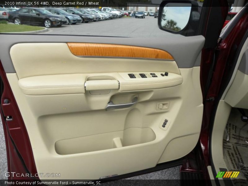 Deep Garnet Red / Wheat 2010 Infiniti QX 56 4WD