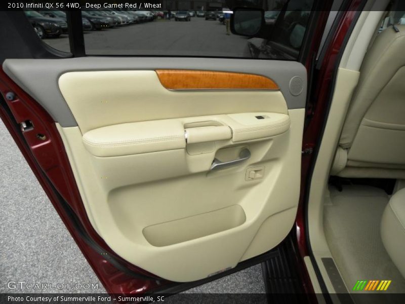 Deep Garnet Red / Wheat 2010 Infiniti QX 56 4WD