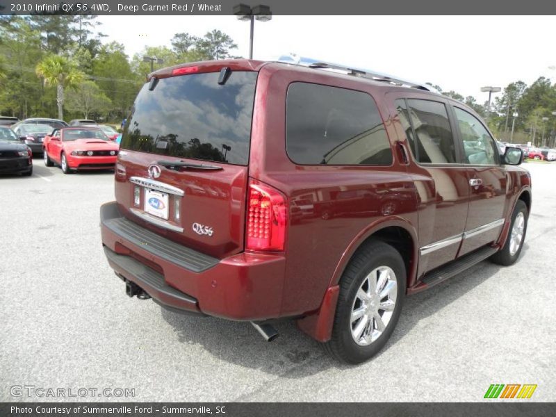 Deep Garnet Red / Wheat 2010 Infiniti QX 56 4WD