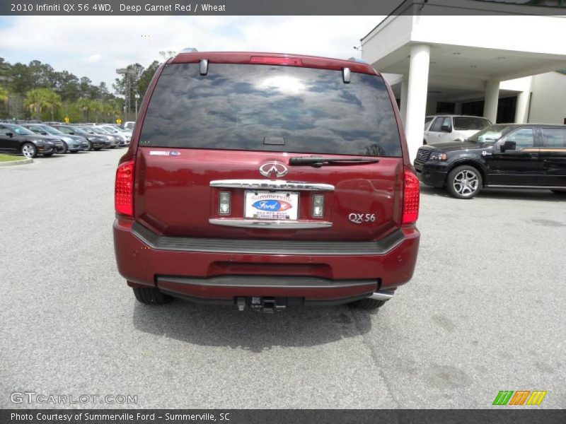 Deep Garnet Red / Wheat 2010 Infiniti QX 56 4WD
