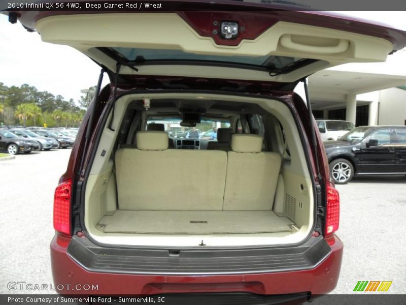 Deep Garnet Red / Wheat 2010 Infiniti QX 56 4WD