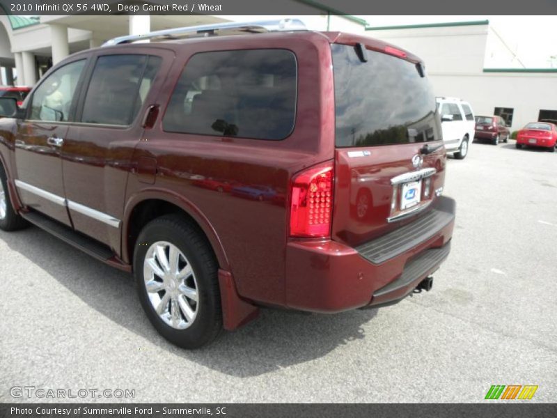 Deep Garnet Red / Wheat 2010 Infiniti QX 56 4WD