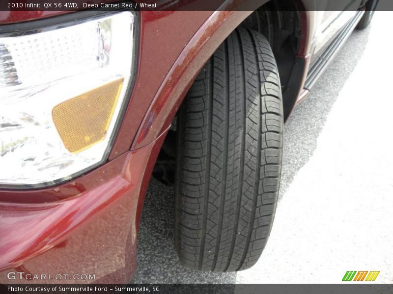 Deep Garnet Red / Wheat 2010 Infiniti QX 56 4WD