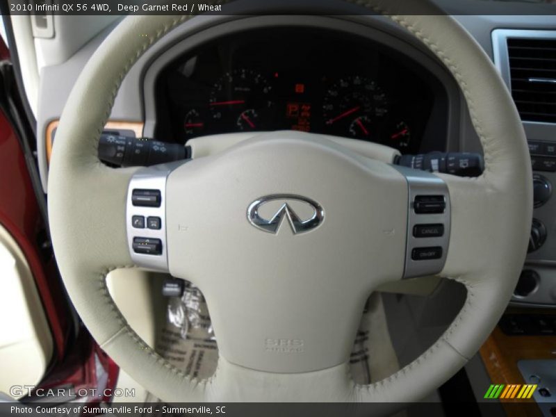 Deep Garnet Red / Wheat 2010 Infiniti QX 56 4WD