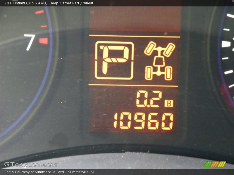 Deep Garnet Red / Wheat 2010 Infiniti QX 56 4WD