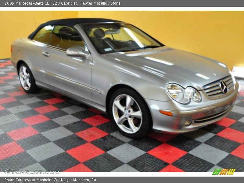 Pewter Metallic / Stone 2005 Mercedes-Benz CLK 320 Cabriolet