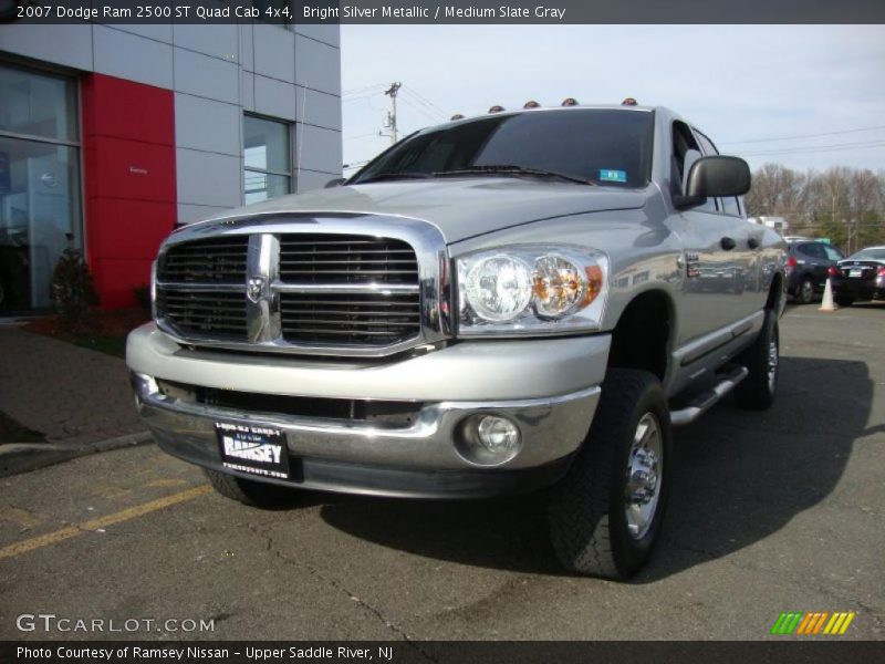 Bright Silver Metallic / Medium Slate Gray 2007 Dodge Ram 2500 ST Quad Cab 4x4