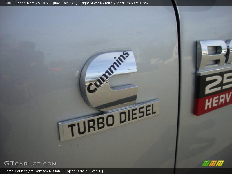 Bright Silver Metallic / Medium Slate Gray 2007 Dodge Ram 2500 ST Quad Cab 4x4