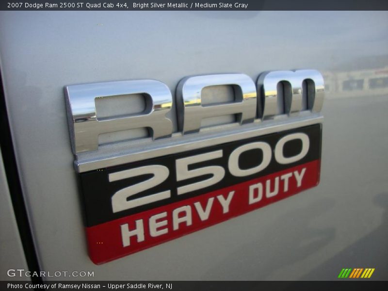 Bright Silver Metallic / Medium Slate Gray 2007 Dodge Ram 2500 ST Quad Cab 4x4