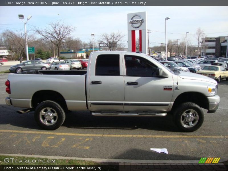 Bright Silver Metallic / Medium Slate Gray 2007 Dodge Ram 2500 ST Quad Cab 4x4