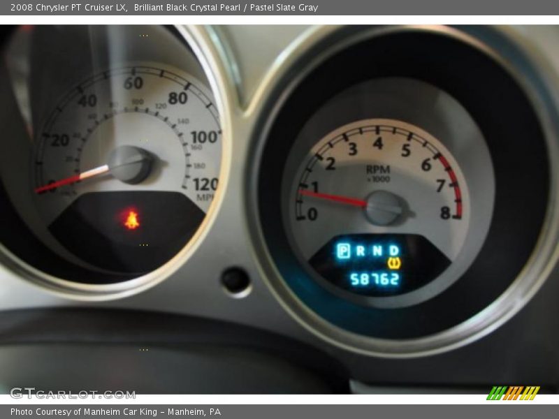 Brilliant Black Crystal Pearl / Pastel Slate Gray 2008 Chrysler PT Cruiser LX