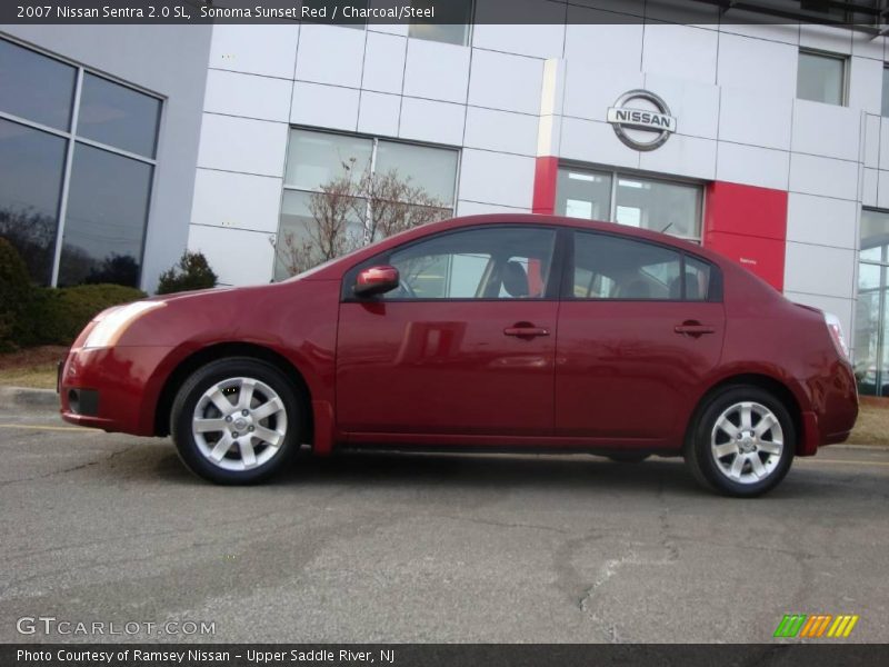 Sonoma Sunset Red / Charcoal/Steel 2007 Nissan Sentra 2.0 SL