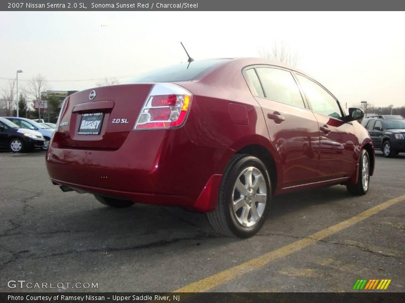 Sonoma Sunset Red / Charcoal/Steel 2007 Nissan Sentra 2.0 SL