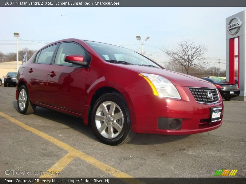 Sonoma Sunset Red / Charcoal/Steel 2007 Nissan Sentra 2.0 SL