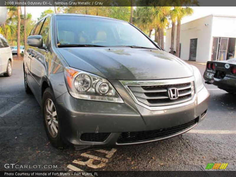 Nimbus Gray Metallic / Gray 2008 Honda Odyssey EX-L