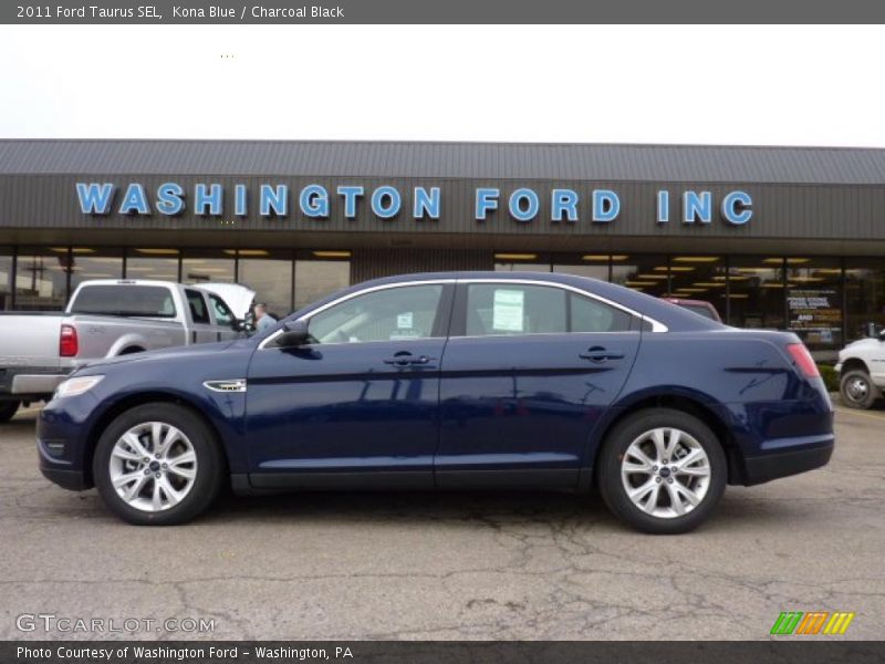 Kona Blue / Charcoal Black 2011 Ford Taurus SEL
