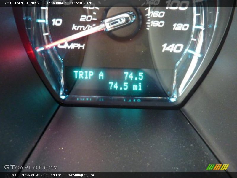 Kona Blue / Charcoal Black 2011 Ford Taurus SEL