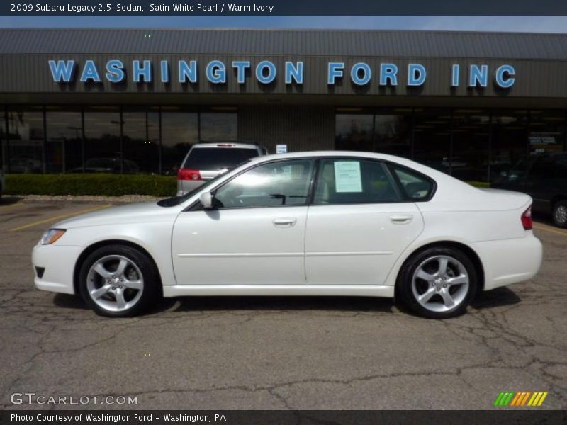 Satin White Pearl / Warm Ivory 2009 Subaru Legacy 2.5i Sedan