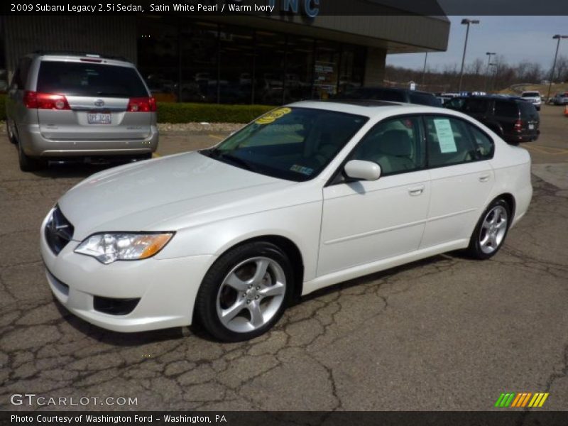 Satin White Pearl / Warm Ivory 2009 Subaru Legacy 2.5i Sedan