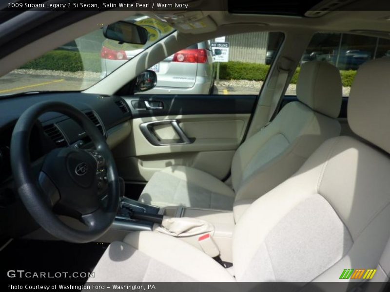 Satin White Pearl / Warm Ivory 2009 Subaru Legacy 2.5i Sedan