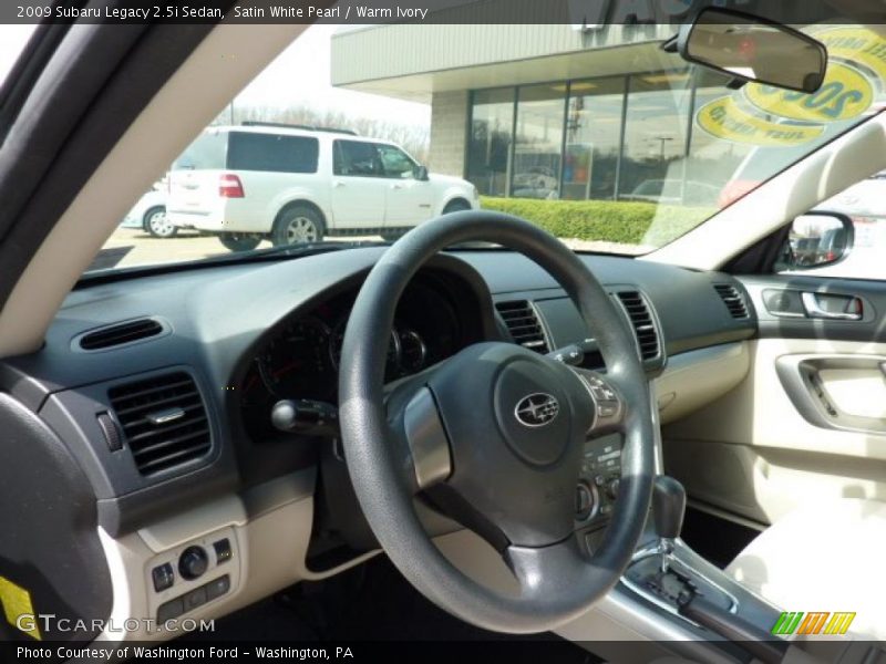Satin White Pearl / Warm Ivory 2009 Subaru Legacy 2.5i Sedan