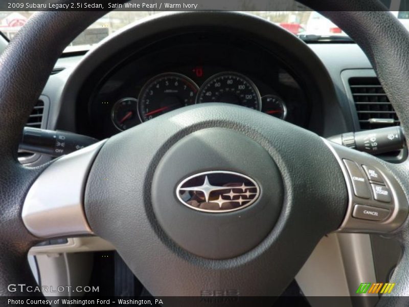 Satin White Pearl / Warm Ivory 2009 Subaru Legacy 2.5i Sedan