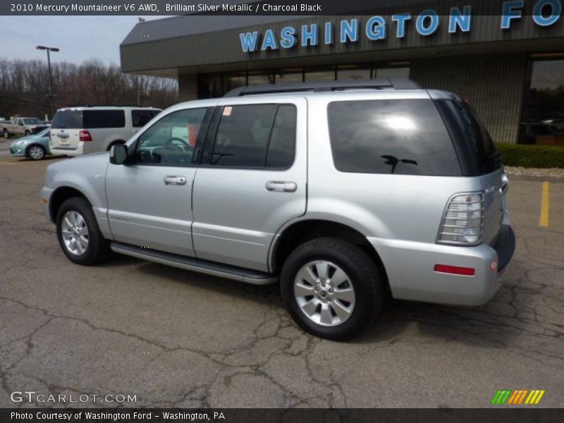 Brilliant Silver Metallic / Charcoal Black 2010 Mercury Mountaineer V6 AWD