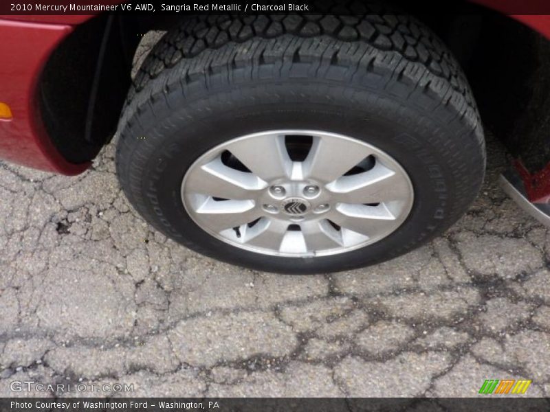 Sangria Red Metallic / Charcoal Black 2010 Mercury Mountaineer V6 AWD