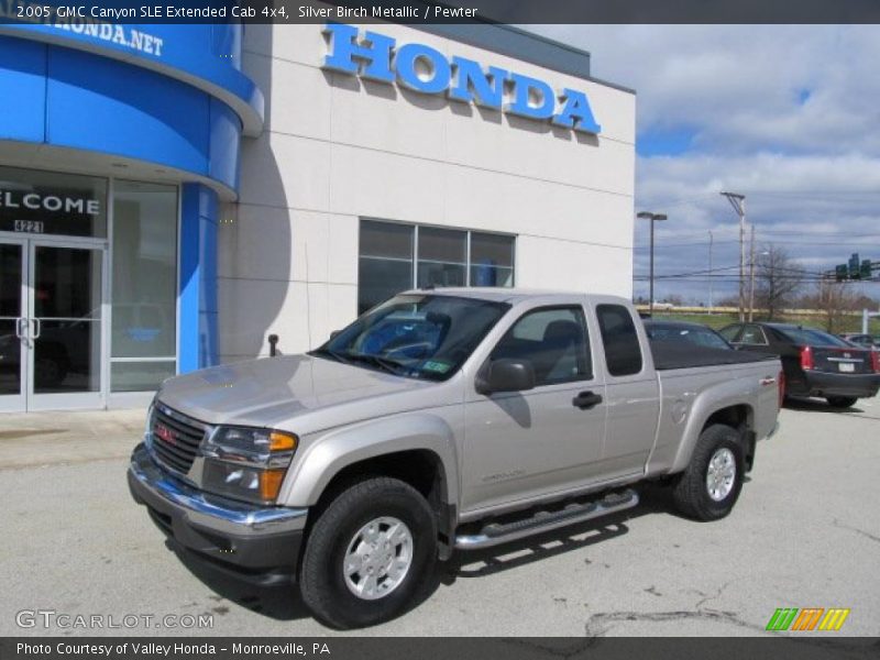 Silver Birch Metallic / Pewter 2005 GMC Canyon SLE Extended Cab 4x4