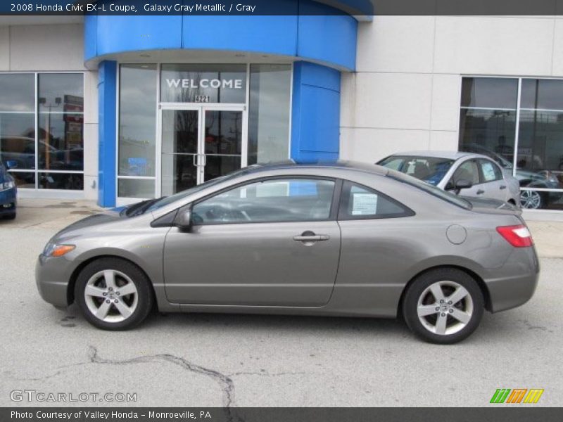 Galaxy Gray Metallic / Gray 2008 Honda Civic EX-L Coupe