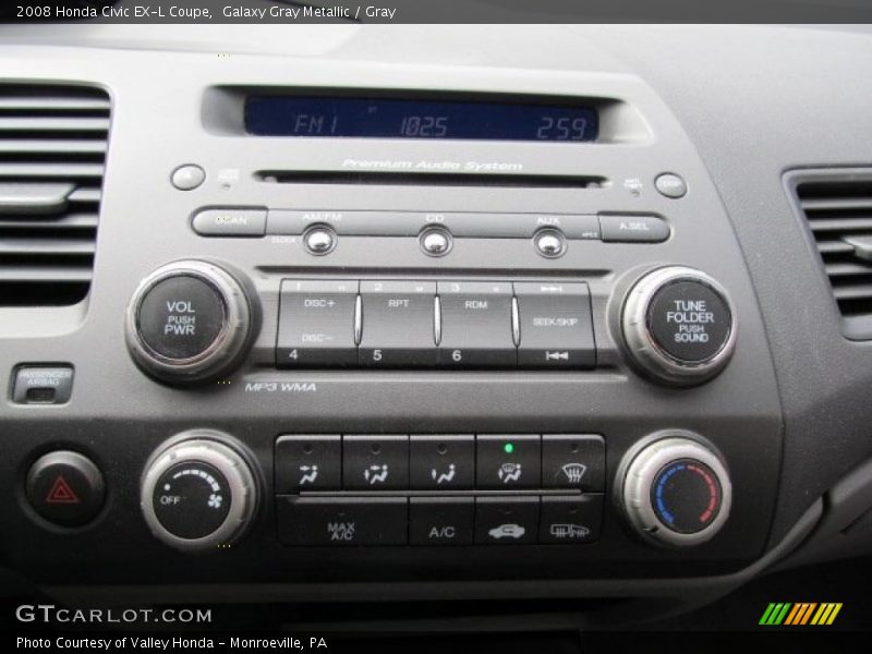 Controls of 2008 Civic EX-L Coupe