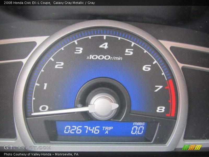 Galaxy Gray Metallic / Gray 2008 Honda Civic EX-L Coupe