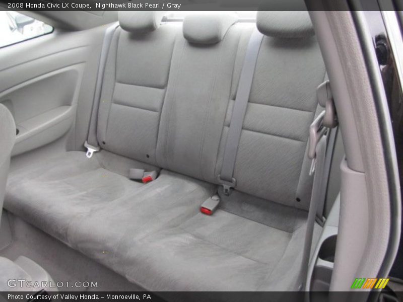 Nighthawk Black Pearl / Gray 2008 Honda Civic LX Coupe