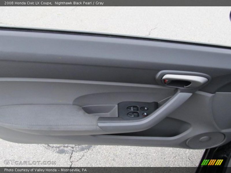 Nighthawk Black Pearl / Gray 2008 Honda Civic LX Coupe