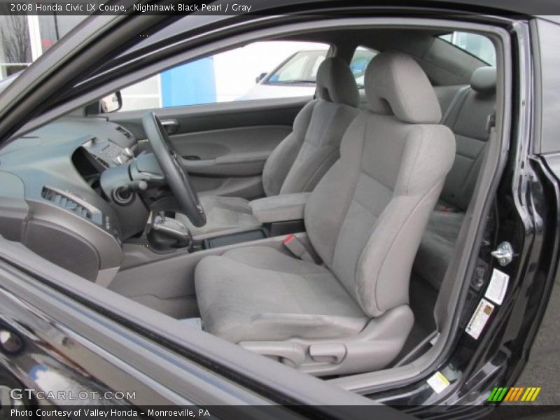 Nighthawk Black Pearl / Gray 2008 Honda Civic LX Coupe