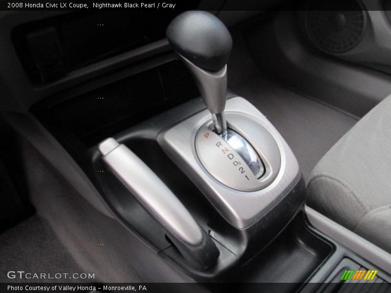 Nighthawk Black Pearl / Gray 2008 Honda Civic LX Coupe