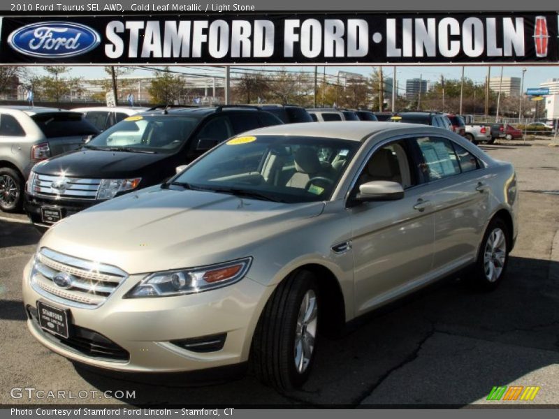 Gold Leaf Metallic / Light Stone 2010 Ford Taurus SEL AWD
